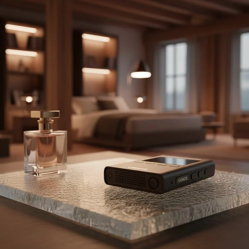 Discreet voice recorder for car